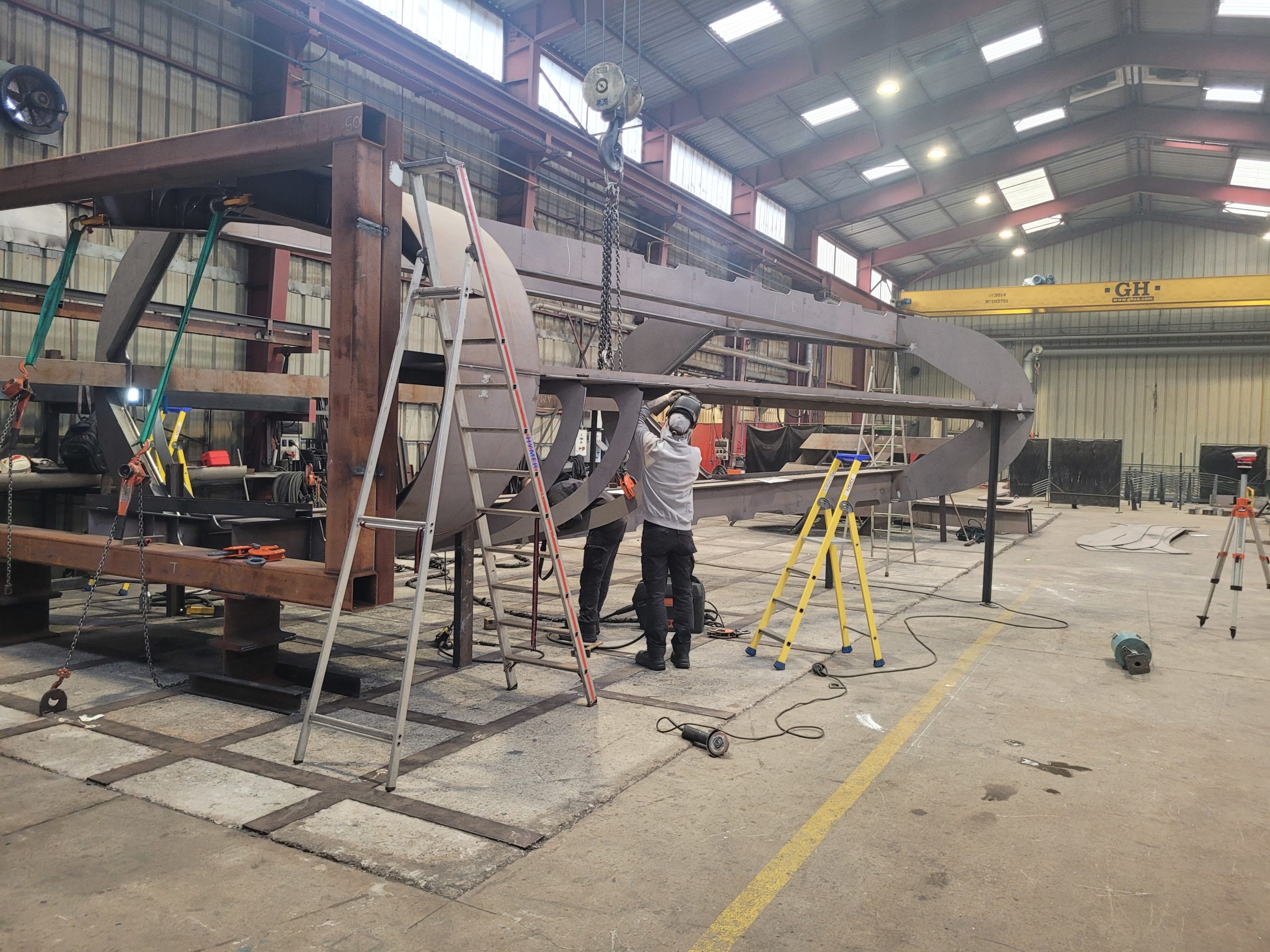 Structure chaudronnée sur marbre principal_ATS_Saint Nazaire